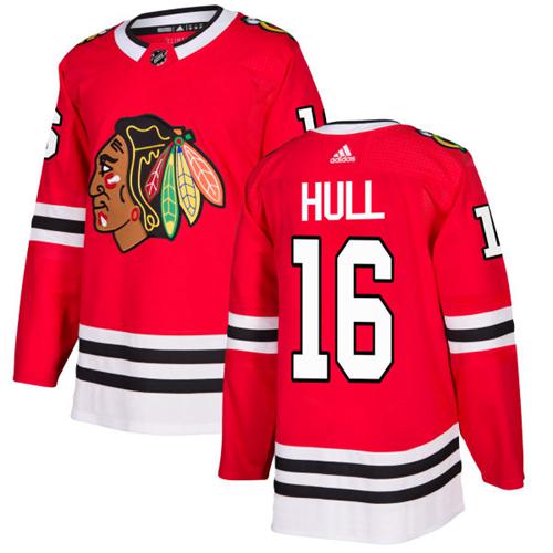 Adidas Men Chicago Blackhawks #16 Bobby Hull Red Home Authentic Stitched NHL Jersey